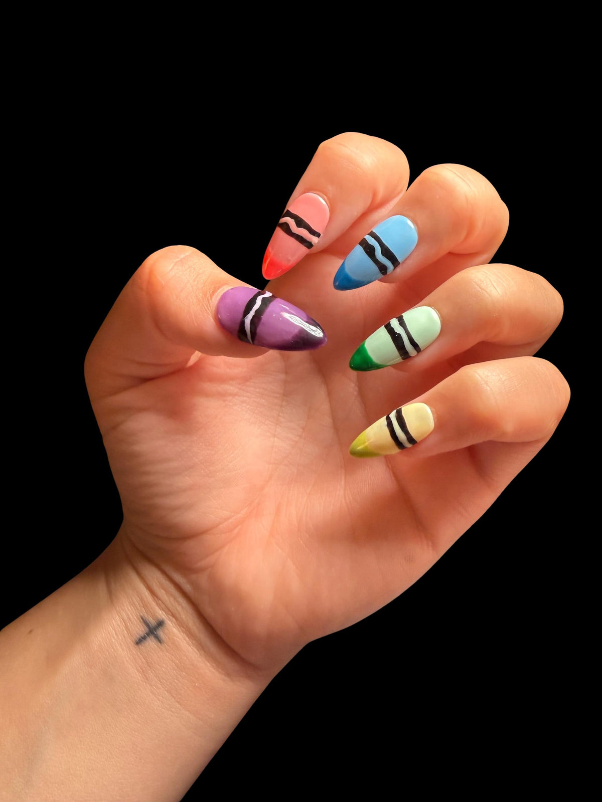 Crayon Press On Nails