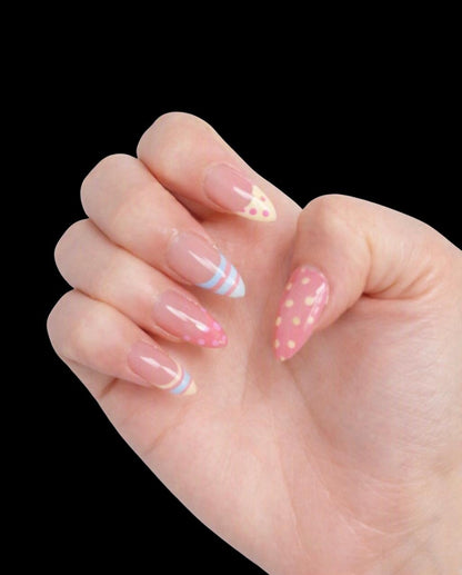 Dots & Stripes Press On Nails